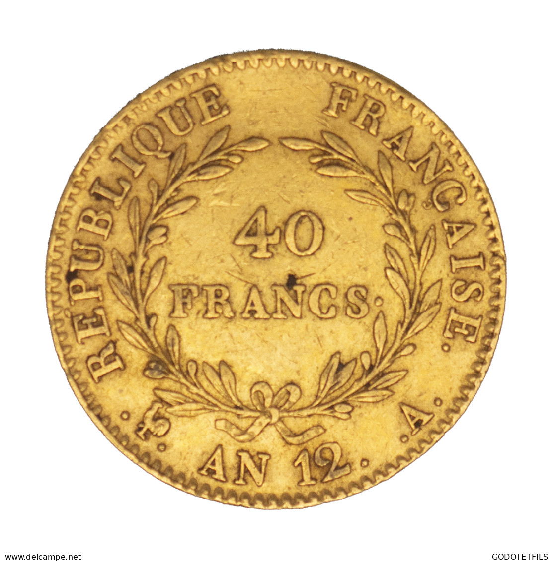 Consulat-Napoléon Ier 40 Francs An 12 (1803) Paris - 40 Francs (or)