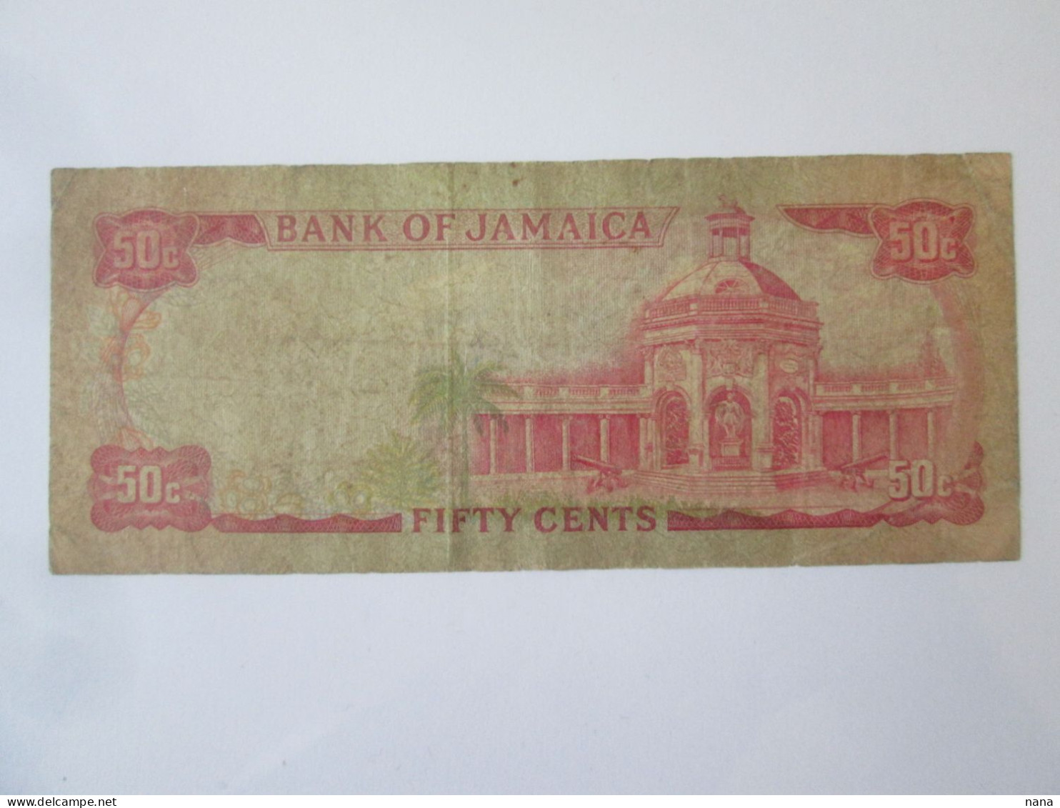 Jamaica 50 Cents 1970 Banknote See Pictures - Jamaica