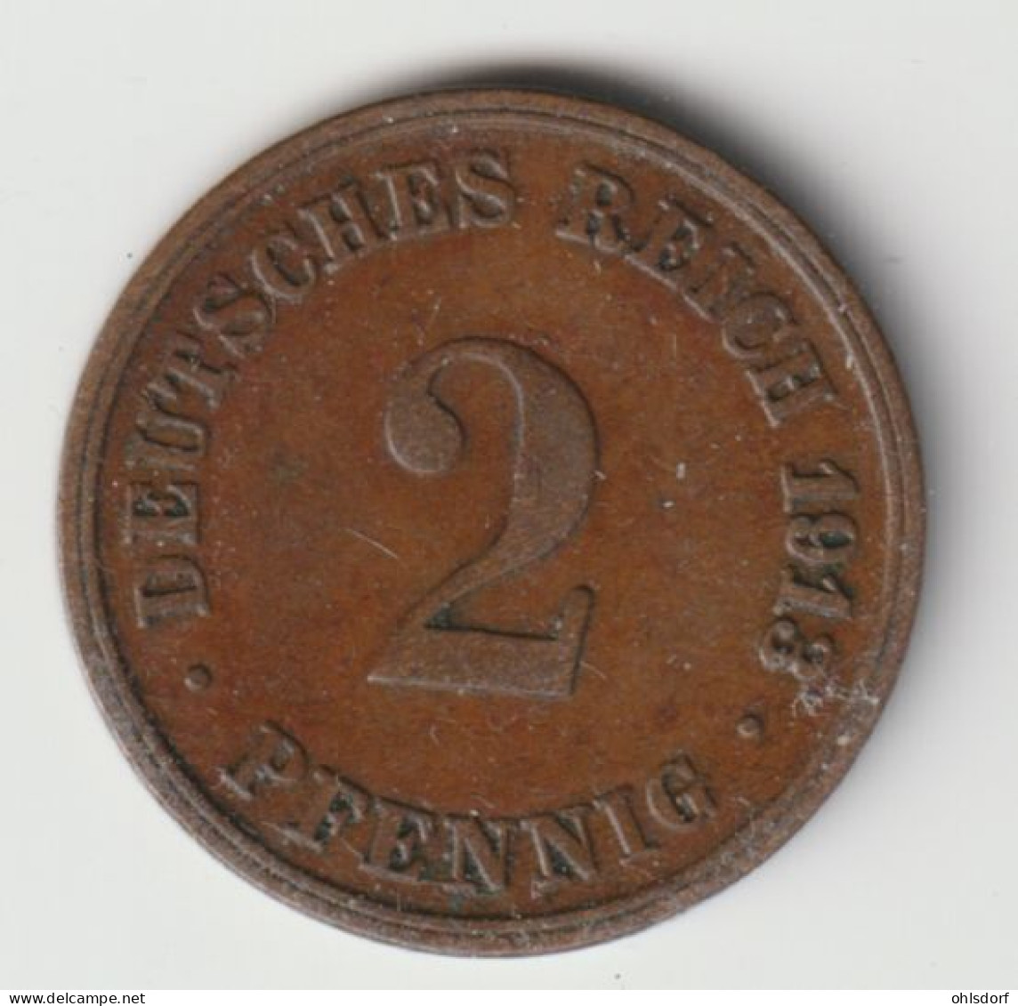 DEUTSCHES REICH 1913 D: 2 Pfennig, KM 16 - 2 Pfennig