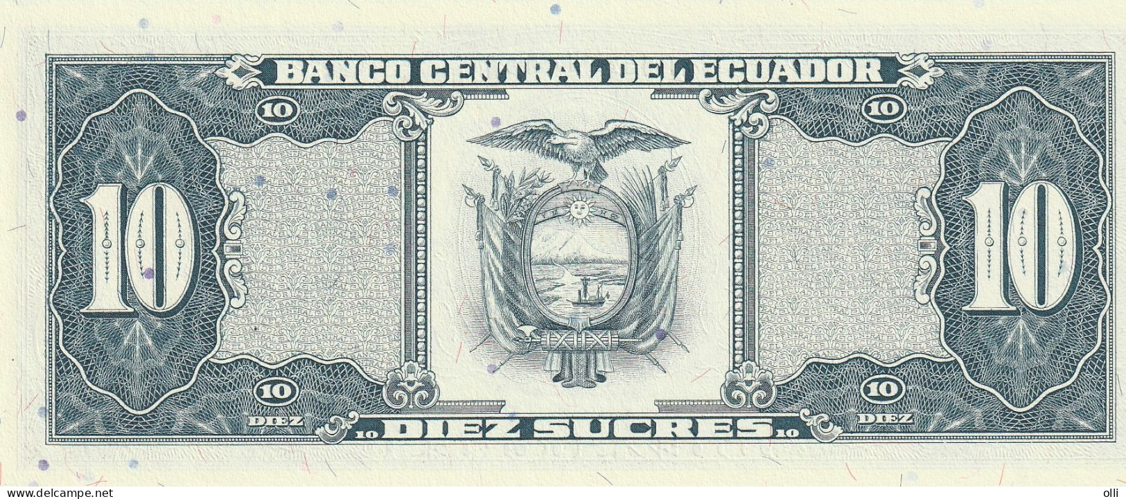 ECUADOR 10 SUCRES 22.11.1988 P-1988 UNC - Ecuador