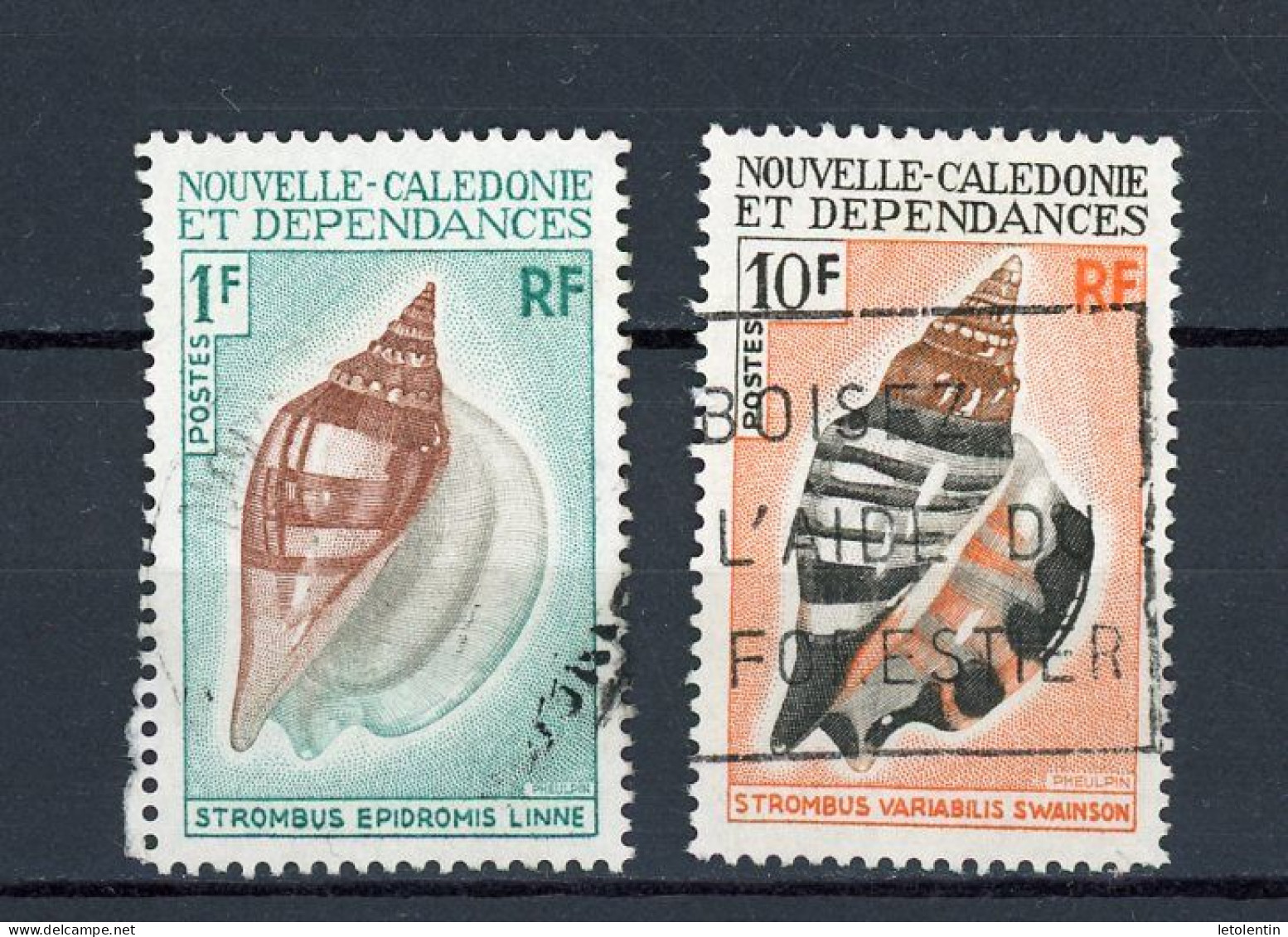 NOUVELLE-CALEDONIE RF - COQUILLAGE -   N°Yt 368+369 Obli. - Usados