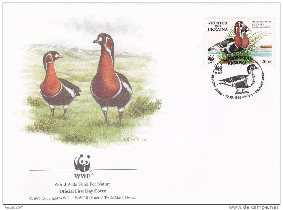 WWF - 240,21 - FDC - € 0,97 - 10-10-1998 - 20K - Red-breasted Goose - Ukraine - Sonstige & Ohne Zuordnung