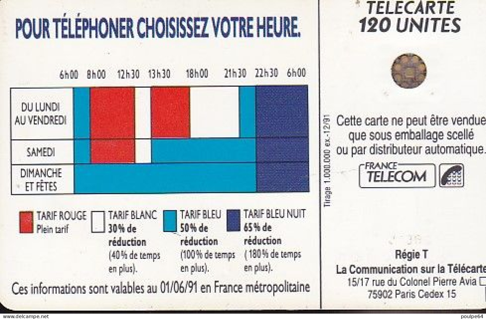 F210  12/1991 TARIFS 12h 30 120 SC4 - 1991