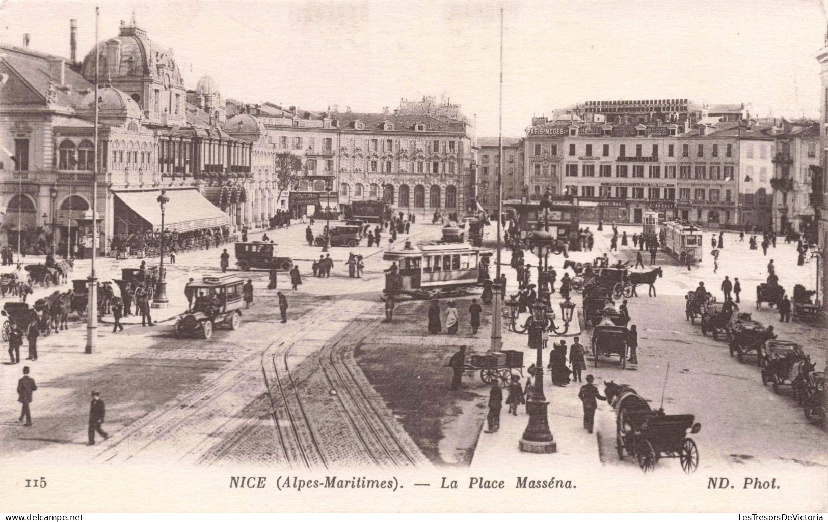 FRANCE - Nice - La Place Masséna - Animé - Carte Postale Ancienne - Squares