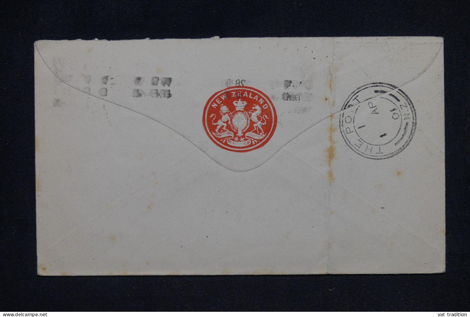 NOUVELLE ZÉLANDE - Enveloppe En Franchise De Wellington Pour Le Port En 1901 - L 148044 - Covers & Documents