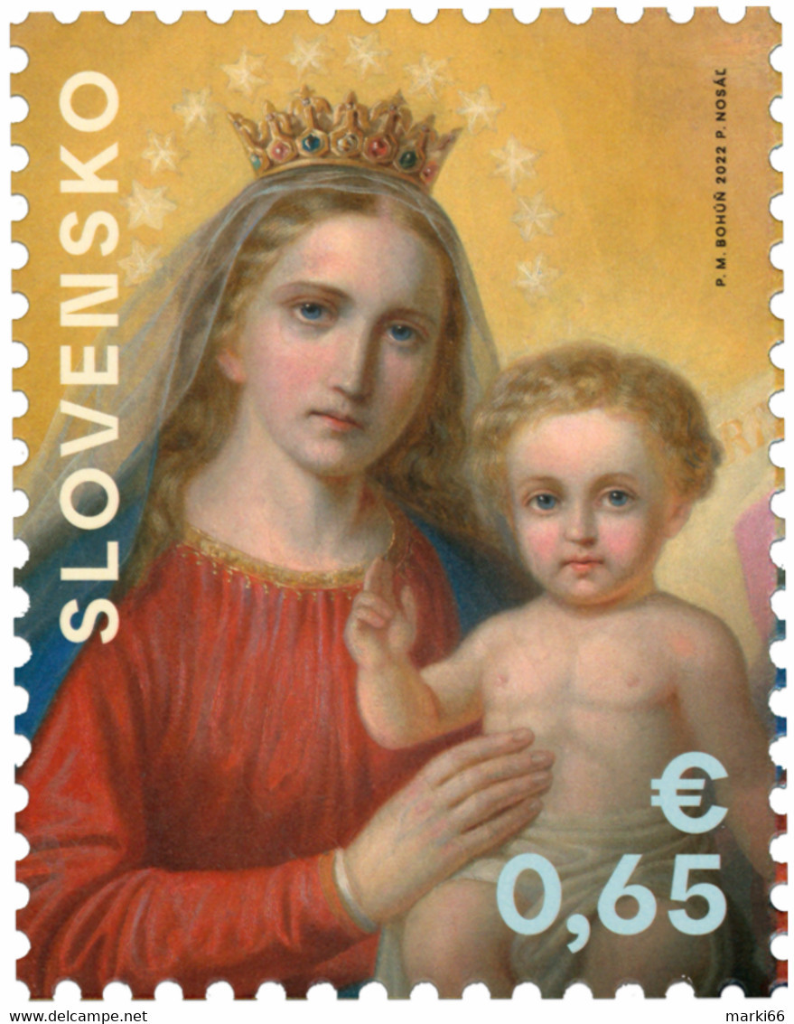 Slovakia - 2022 - Christmas - Christological Motives In Works Of Petr Bohun Works - Mint Stamp - Unused Stamps