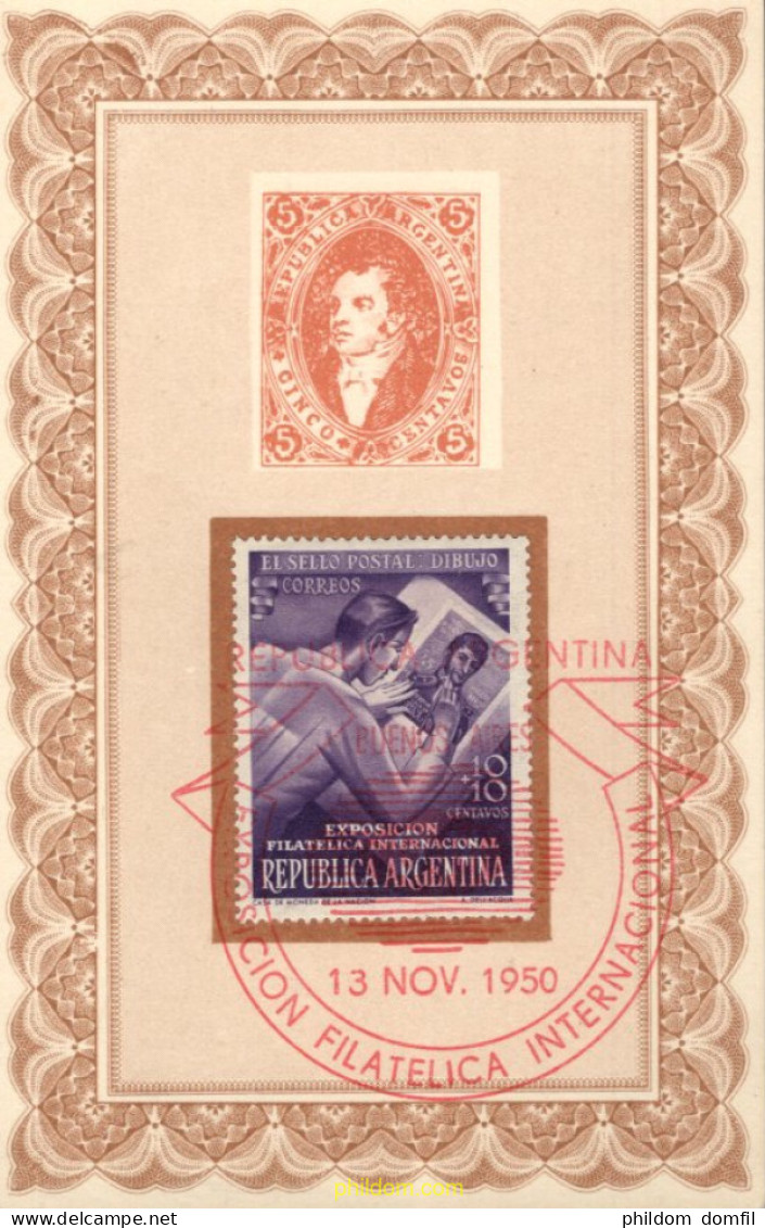 715082 MNH ARGENTINA 1950 EXPOSICION FILATELICA INTERNACIONAL EN BUENOS AIRES - Neufs