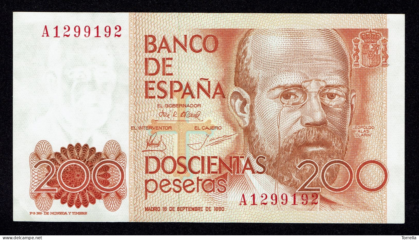 BILLETE 200 PESETAS 1980 SERIE A - XF/SUP/EBC - Autres & Non Classés