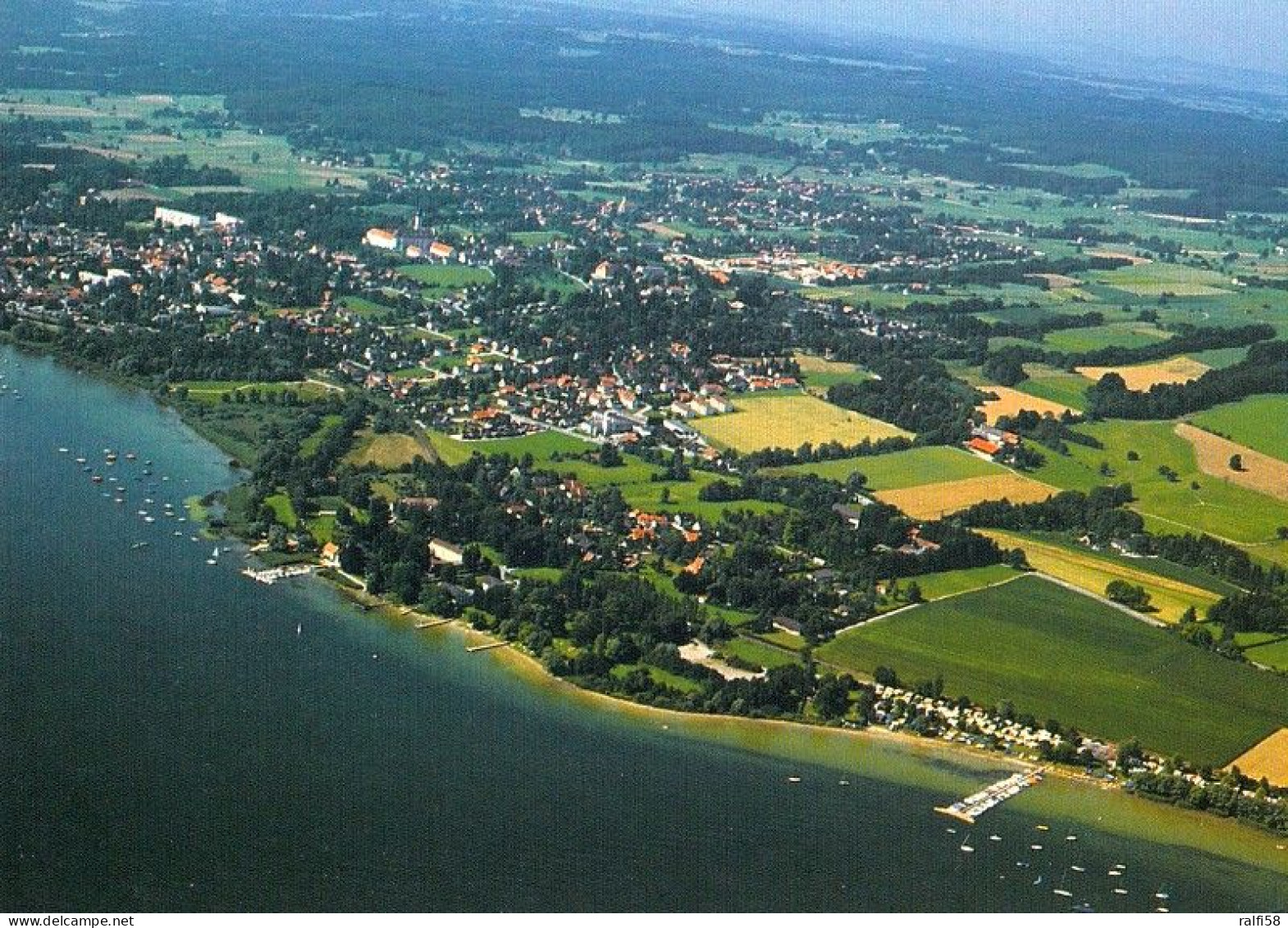 1 AK Germany / Bayern * Blick Auf St. Alban Mit Diessen Am Ammersee - Luftbildaufnahme * - Diessen