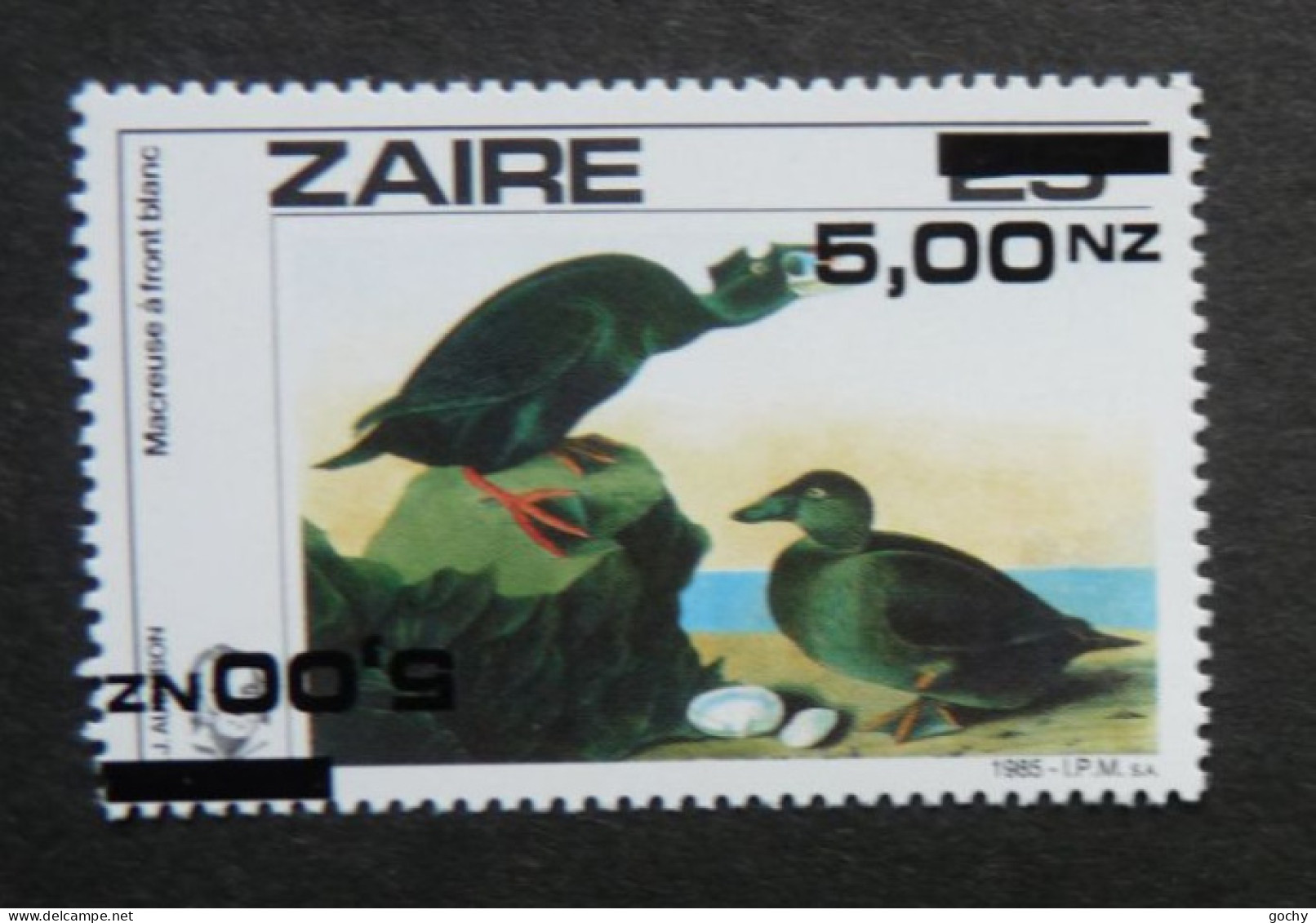 ZAIRE 1994  N° 1473-cu **  ; CAT : 20,00€     Surcharge Double - Unused Stamps