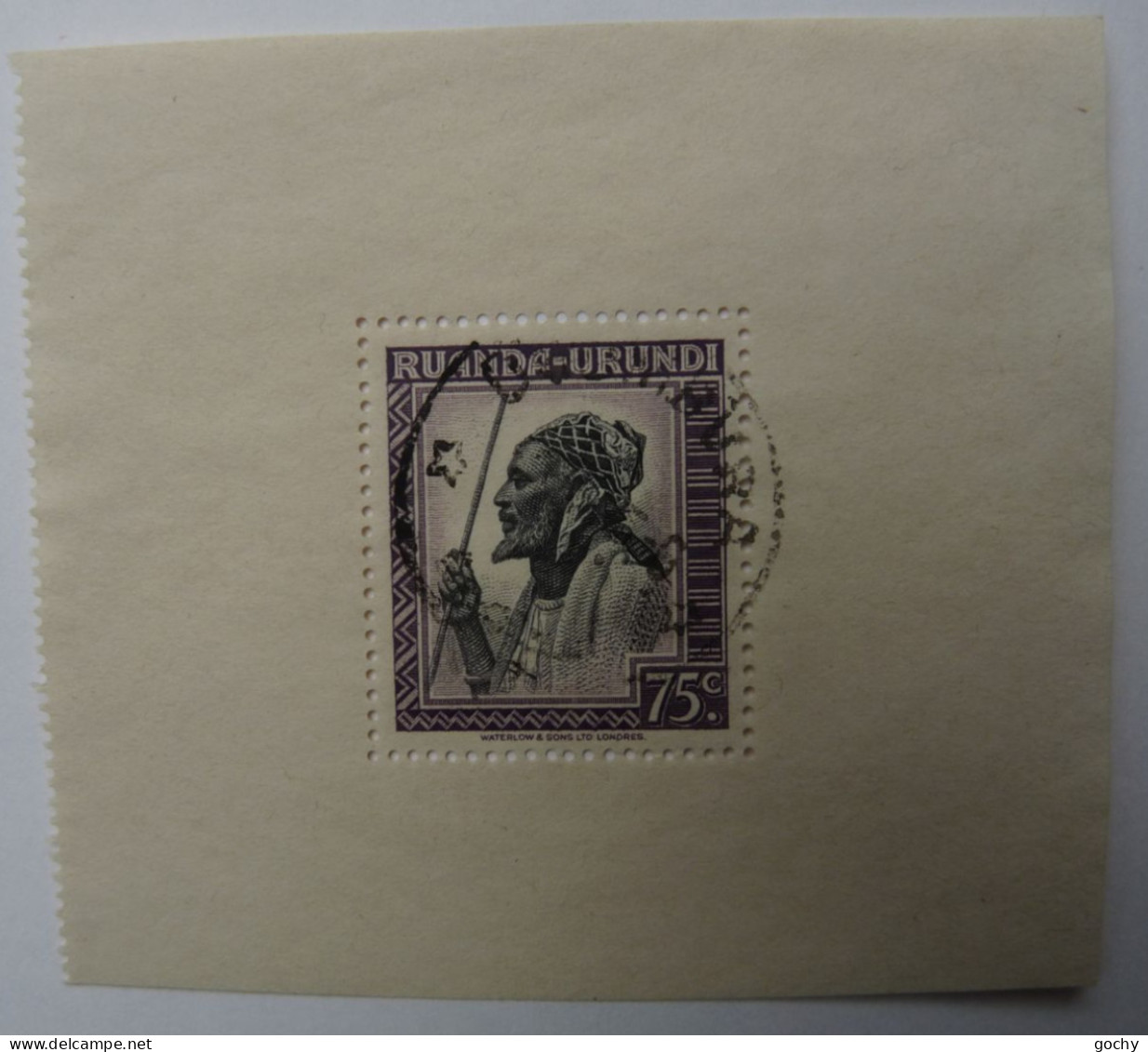 RUANDA- URUNDI  : 1944 -  Bloc Message N° 2 Obli  Cote : +70,00€ RARE - Gebruikt