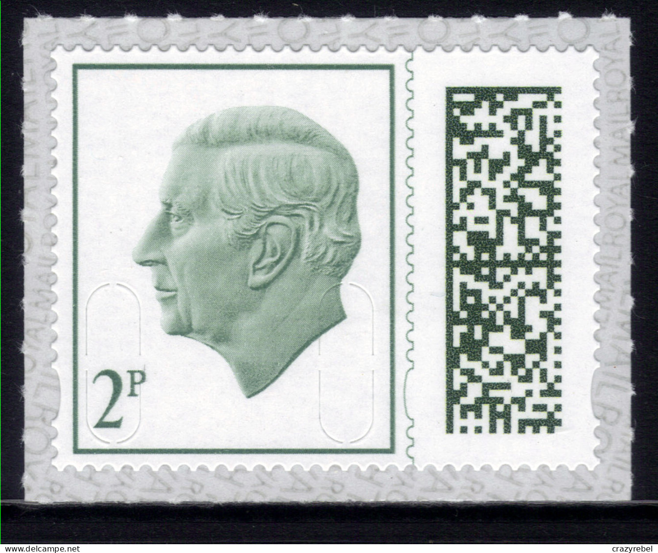 GB 2023 KC 3rd 2p Green Barcoded Machin Umm MAIL ( M1118 ) - Ongebruikt