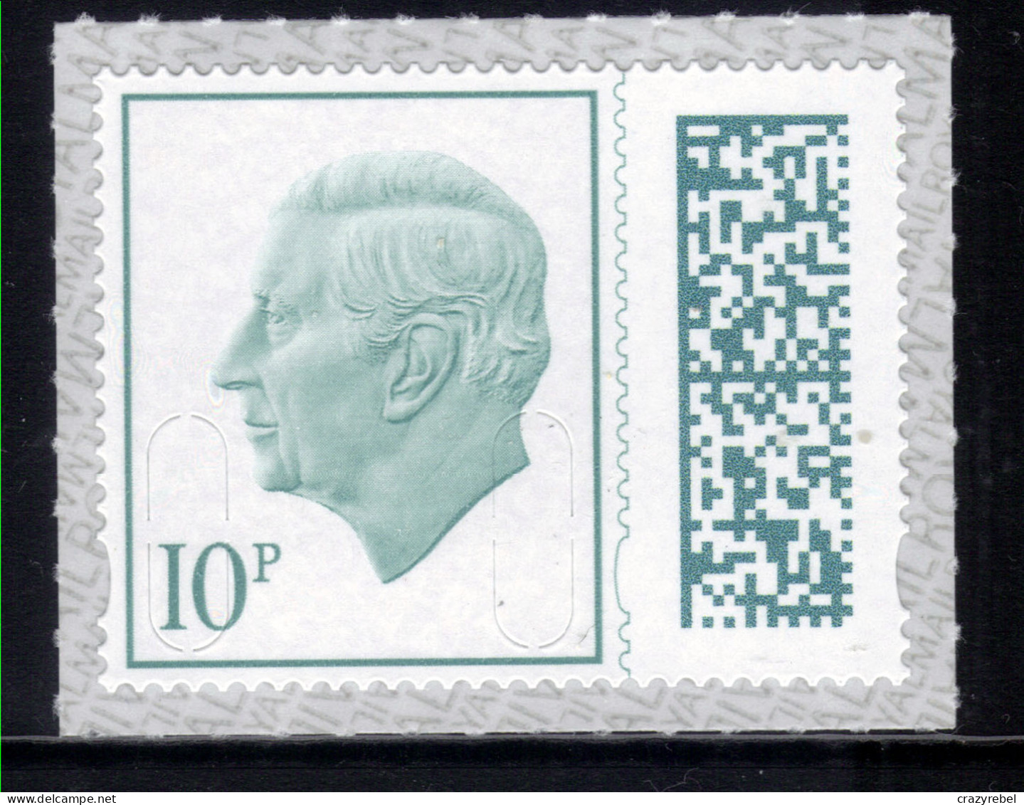 GB 2023 KC 3rd 10p Blue Green Barcoded Machin Umm MAIL ( 1330 ) - Neufs