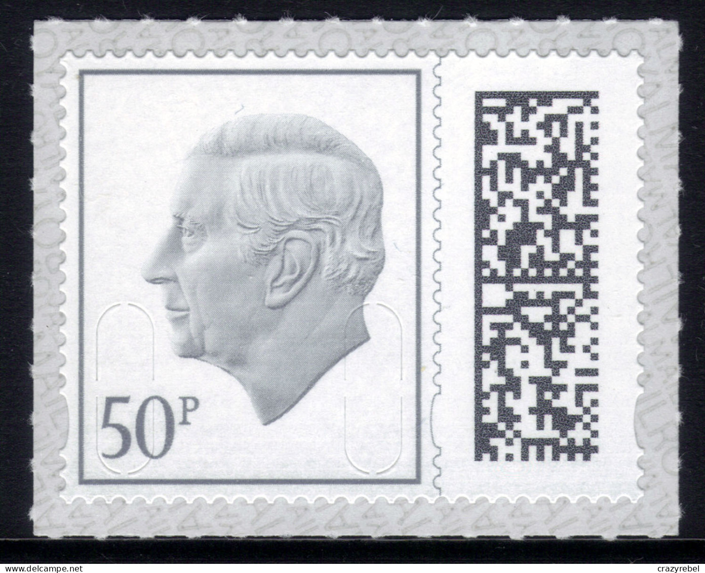 GB 2023 KC 3rd 50p Olive Barcoded Machin Umm MAIL ( K1321 ) - Ongebruikt