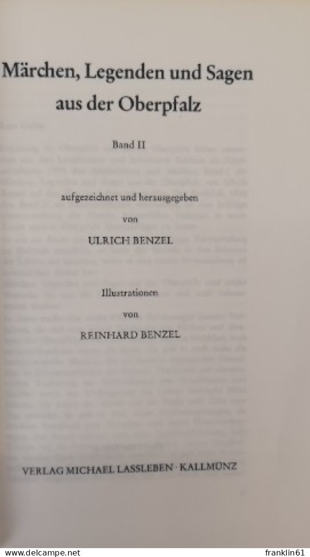 Märchen, Legenden Und Sagen Aus Der Oberpfalz; Teil: Bd. 1. - Märchen & Sagen