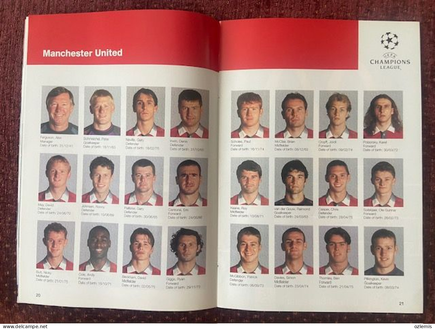 MANCHESTER UNITED- FENERBAHCE ,UEFA CHAMPIONS LEAGUE ,MATCH SCHEDULE ,1996 - Boeken
