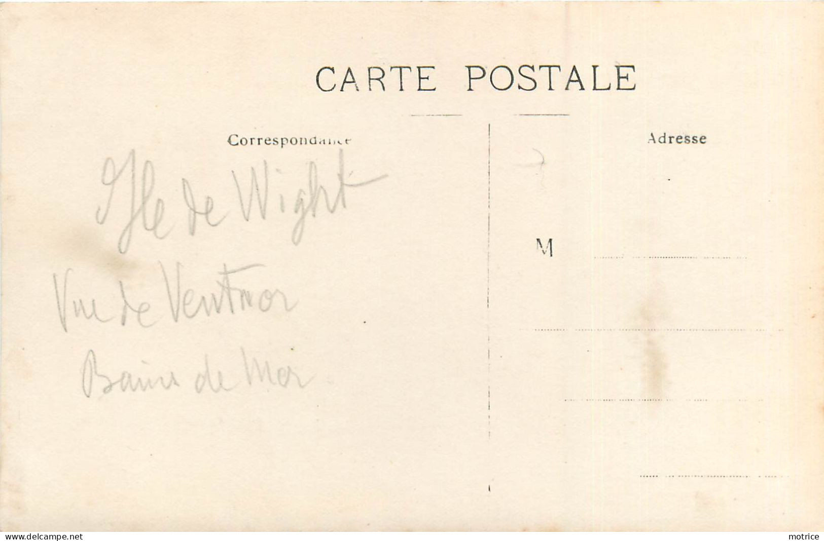 ISLE DE WIGHT - Vue De Ventnor , Bains De Mer, Carte Photo Vers 1900. - Ventnor