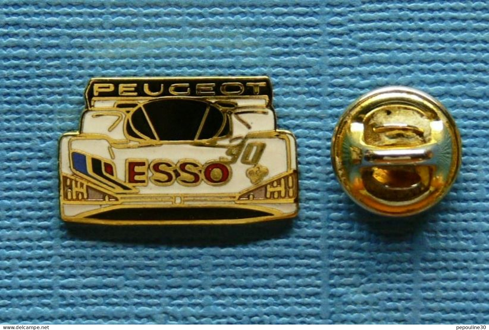 1 PIN'S //  ** SPORT-PROTOTYPES / PEUGEOT 905 / ESSO ** . (Démons & Merveilles) - Peugeot