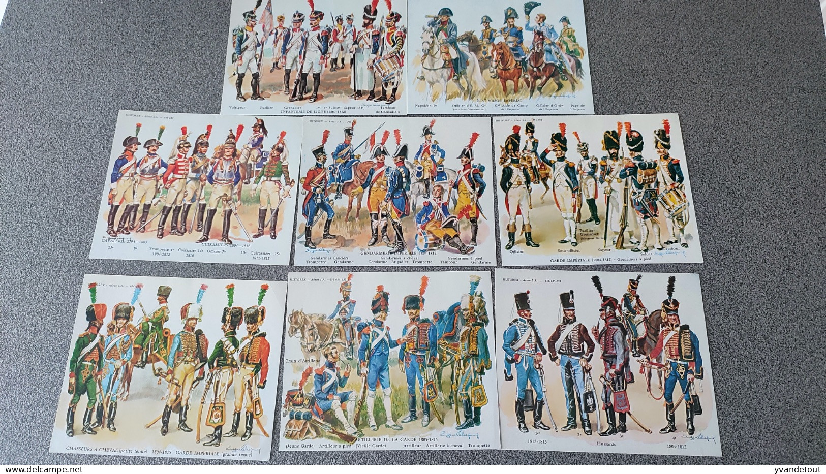 "Historex" Uniformes - Eugène. LELIEVRE - Assez Rare. Napoléon. Garde Impériale, Infanterie De Ligne, Etc...LOT - Geschiedenis