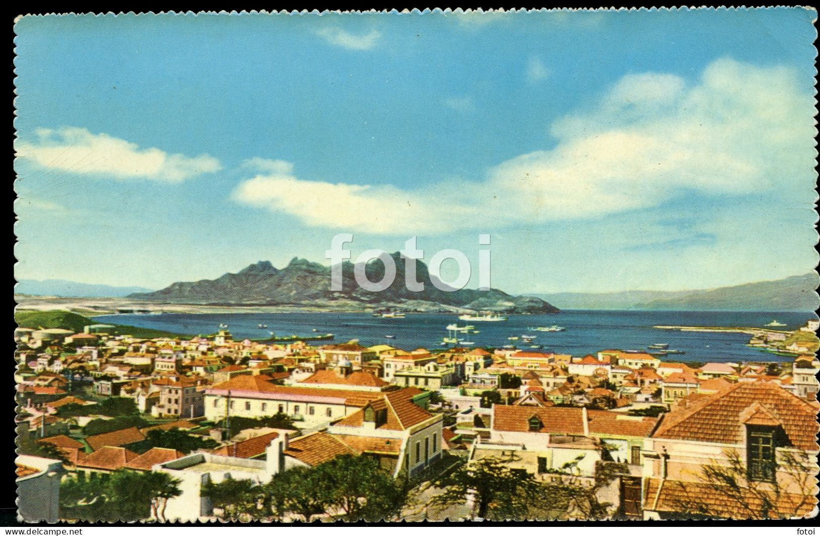 PHOTO POSTCARD CIDADE E PORTO SAO VICENTE CABO VERDE AFRICA AFRIQUE CARTE POSTALE - Kaapverdische Eilanden