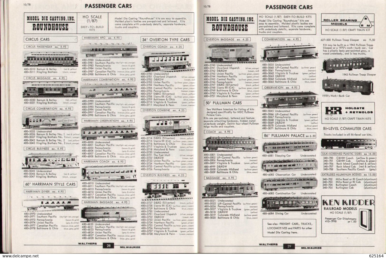 Catalogue WALTHERS 1979 - HO Gauge CRAFT TRAIN REFERENCE MANUAL - Inglés