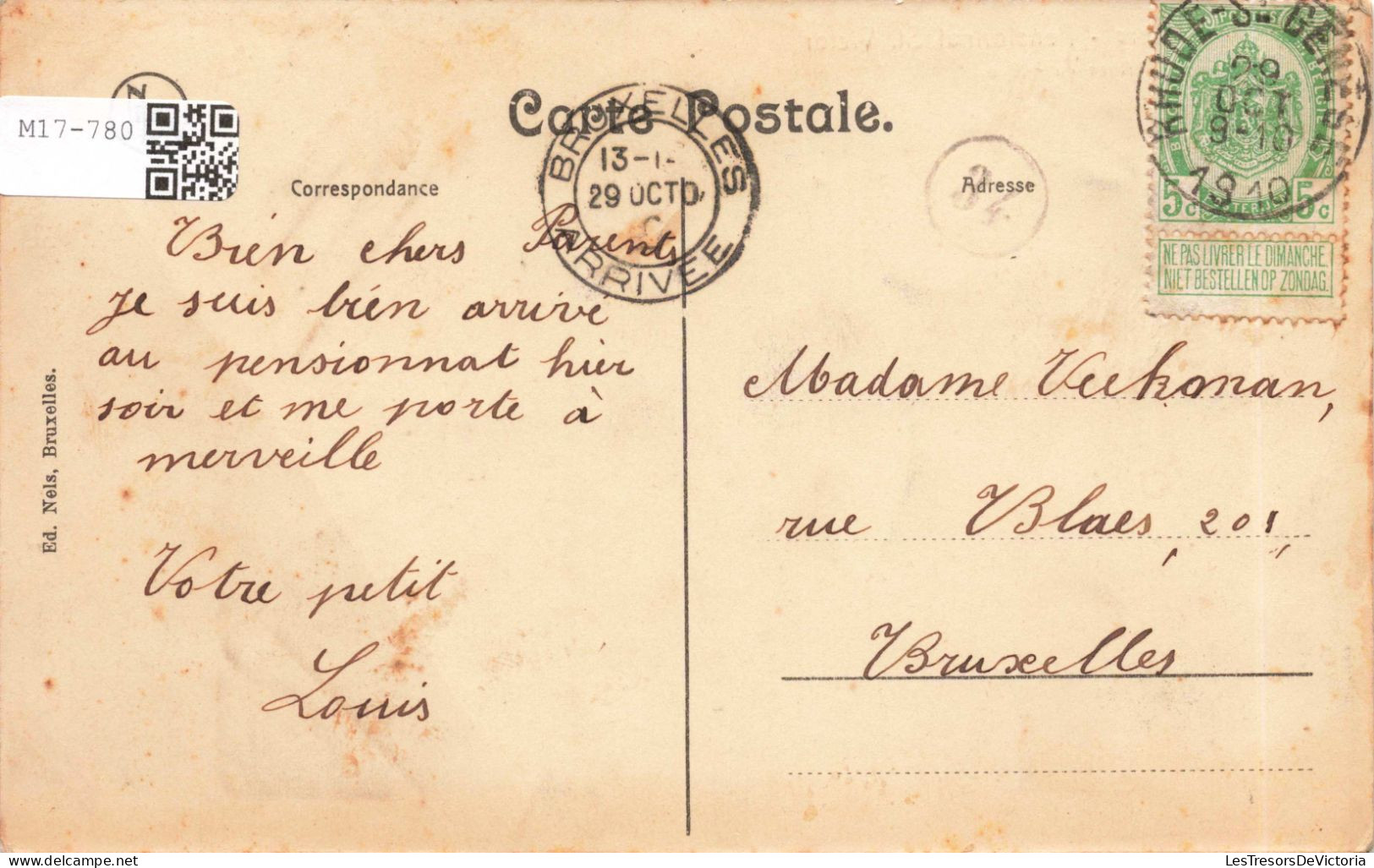 BELGIQUE - Alsemberg - Pensionnat Saint Victor - Le Potager - Allée Du Milieu - Carte Postale Ancienne - Beersel