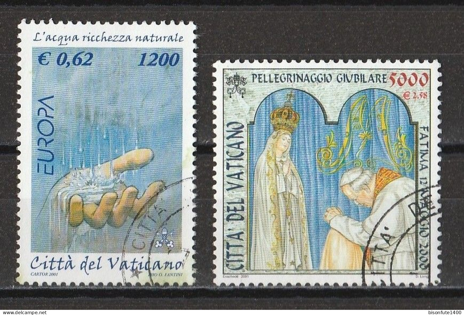 Vatican 2001 : Timbres Yvert & Tellier N° 1221 - 1223 - 1224 - 1227 - 1230B Et 1235 Oblitérés. - Gebraucht