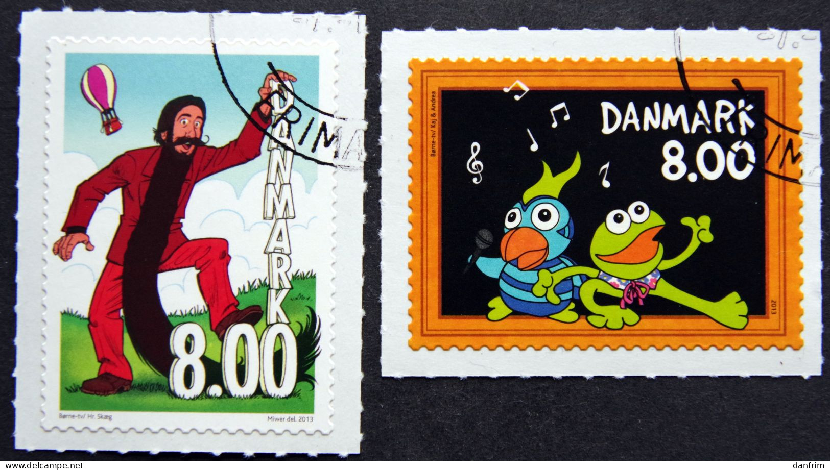 Denmark 2013  MiNr.1733-34A   (O) Childrens TV Comics  (lot  G 586 ) - Used Stamps