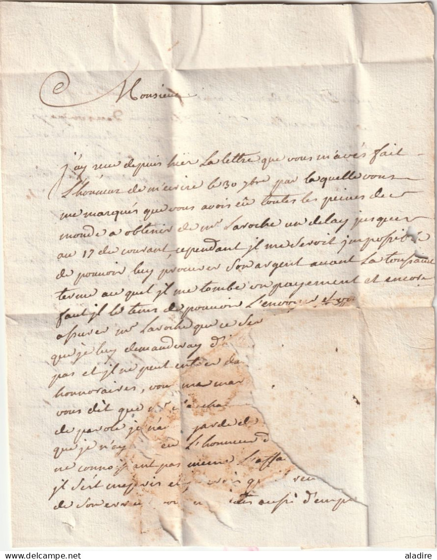 1782 - Marque Postale Manuscrite LANGEAC Sur Lettre De CHANTEUGES, Haute Loire Vers RIOM, Puy De Dôme - 1701-1800: Precursors XVIII