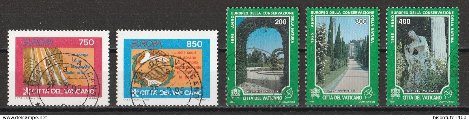Vatican 1995 : Timbres Yvert & Tellier N° 998 - 999 - 1007 - 1008 - 1009 - 1011 Et 1013 Oblitérés - Gebruikt
