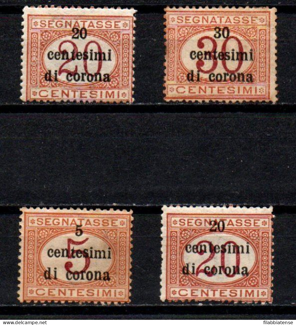 1919 - Italia - Trento E Trieste S 1 + 3 X 2 + 4 Segnatasse Soprastampati  ------- - Trentin & Trieste