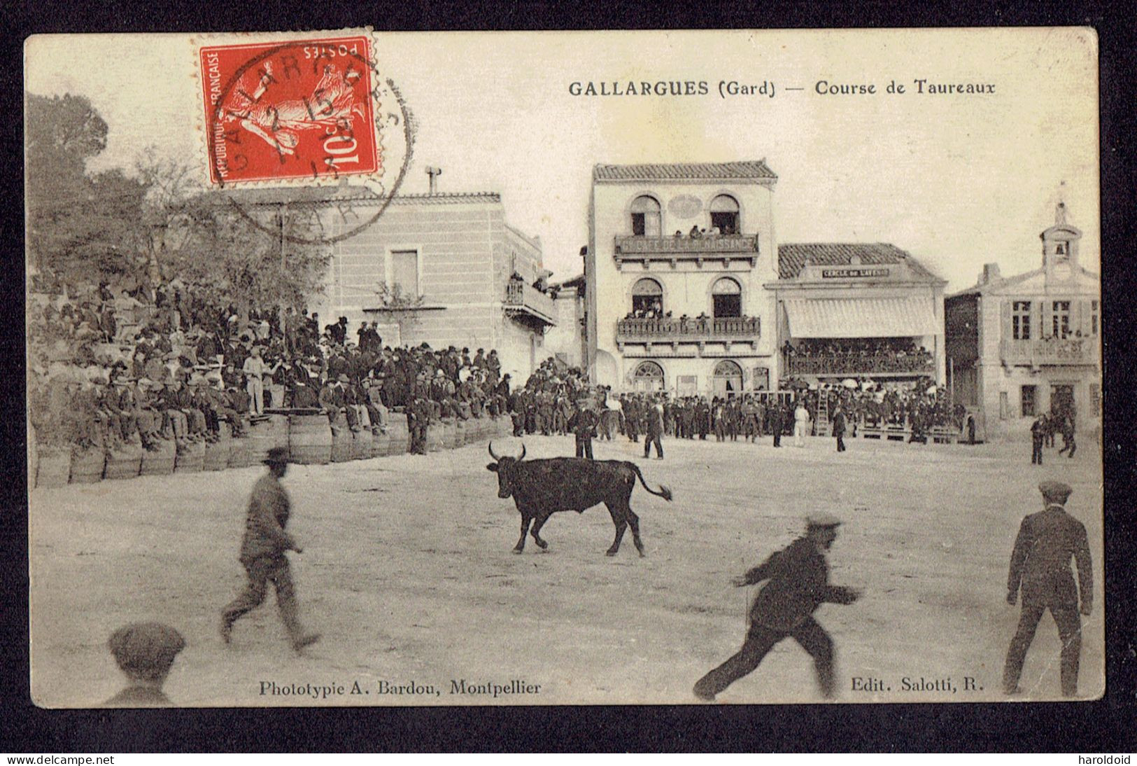 CPA 30 - GALLARGUES - COURSE DE TAUREAUX - Gallargues-le-Montueux