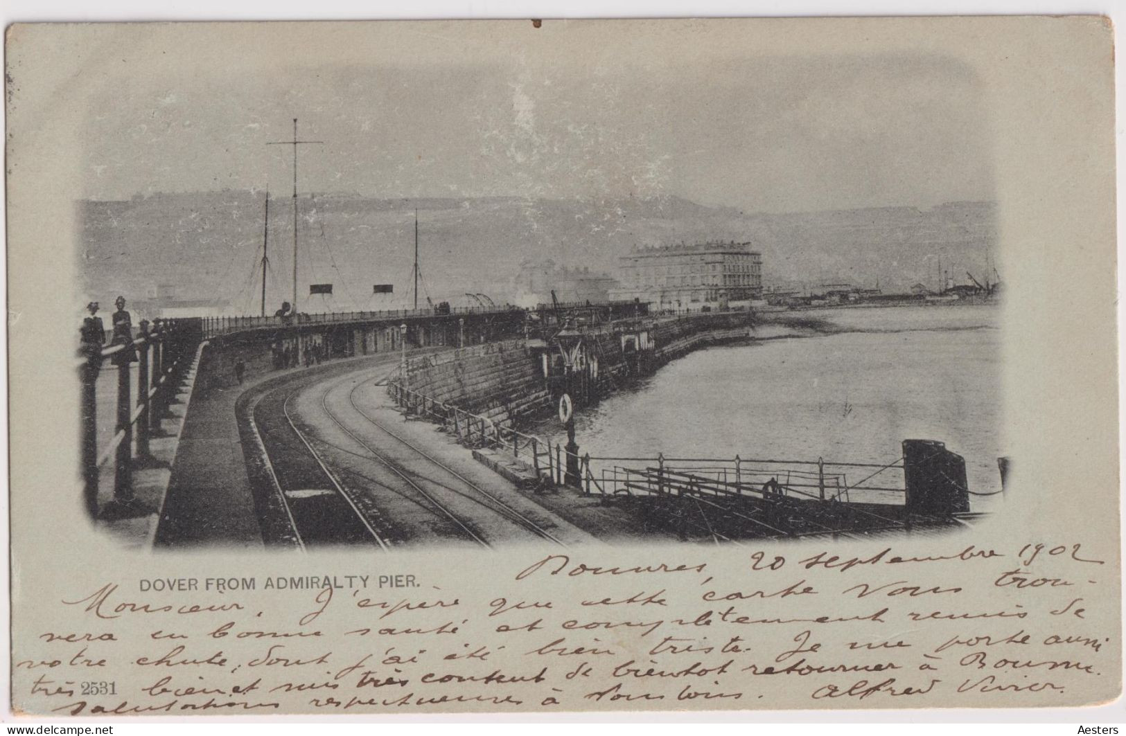 Dover 1902; The Admiralty Pier (with Railway) - Circulated. - Dover