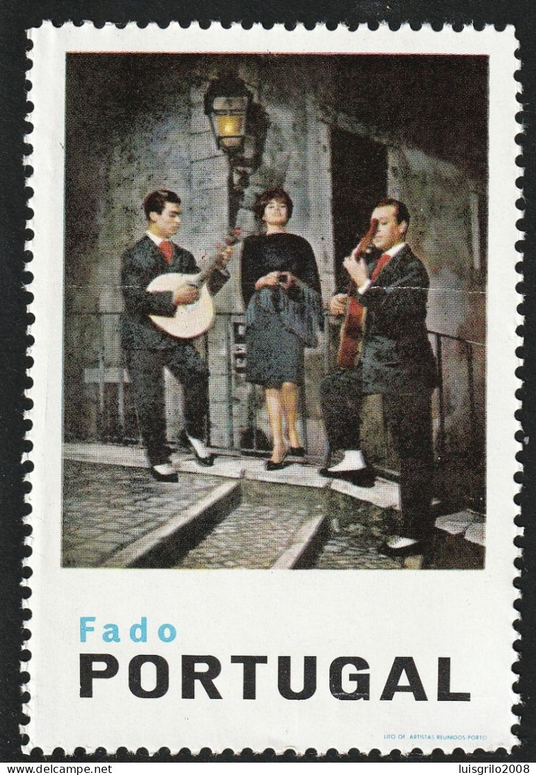 Vignette, Portugal 1950 - Vinheta Turística. Fado Portugal -|- MNG No Gum - Ortsausgaben