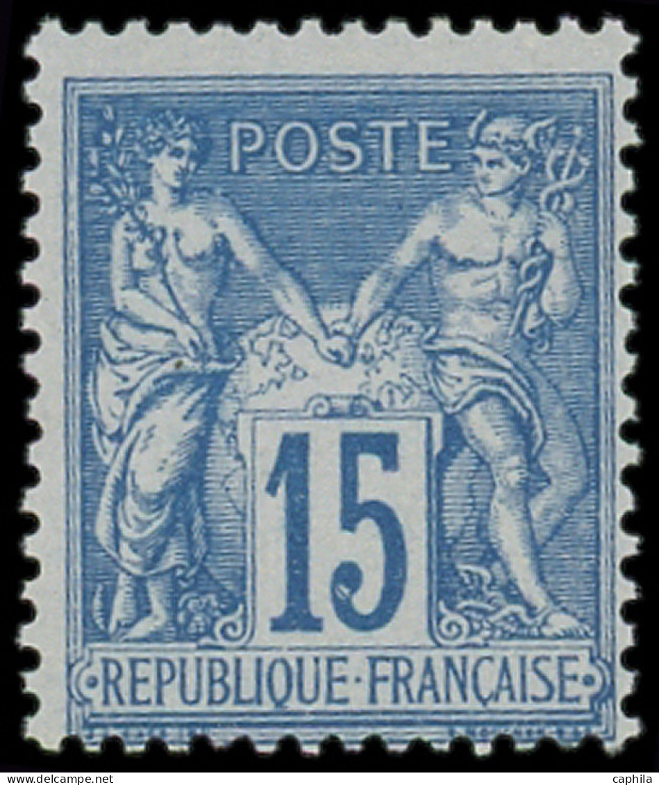 ** FRANCE - Poste - 90, Type II, TB: 90c. Bleu - 1876-1898 Sage (Type II)