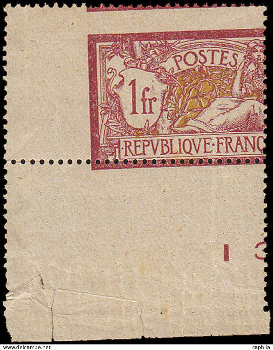 ** FRANCE - Poste - 121, Curieux Piquage à Cheval, Superbe: 1f. Merson - Nuevos