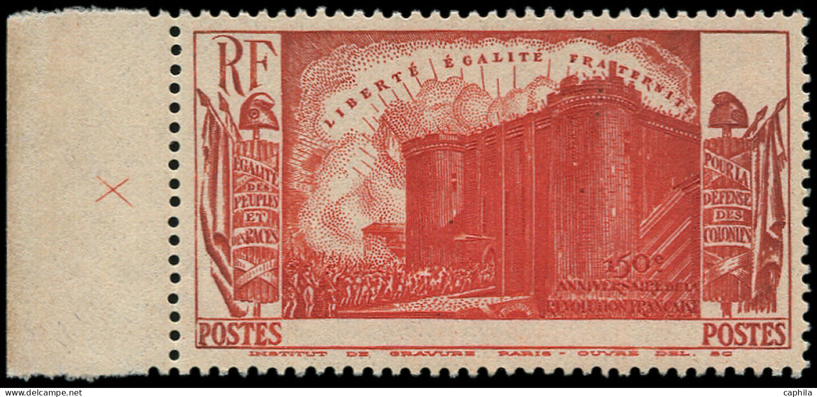 ** AFRIQUE EQUATORIALE - Poste - 74a, Type Non émis, Gravé (10 Pièces Existent), Timbre Dentelé Gommé, Bdf, En Rouge, Sa - Otros & Sin Clasificación