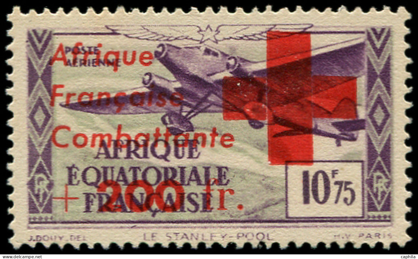 ** AFRIQUE EQUATORIALE - Poste Aérienne - 29, Luxe: 200/10.75 Croix-Rouge - Other & Unclassified