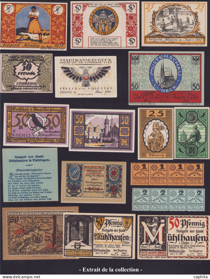 LOT ALL. EMPIRE - Billets de nécessité - Notgeld 1920/1923, superbe ensemble  de plus de 7200 billets (dont doubles), tr