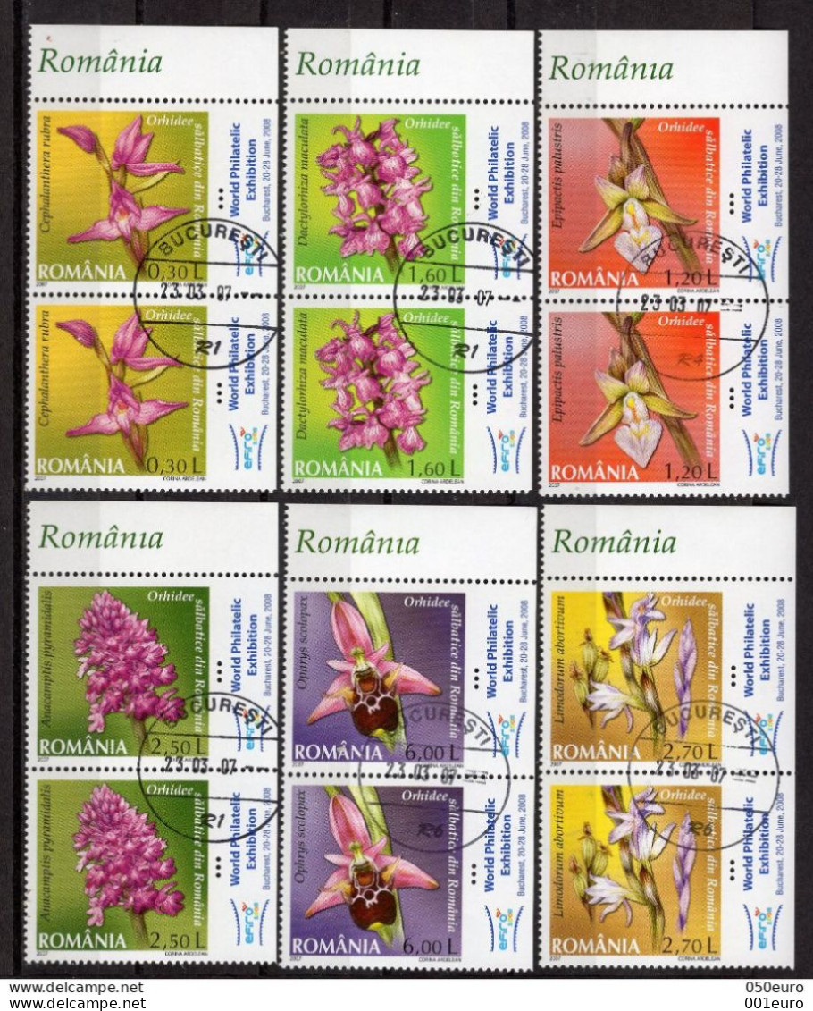 ROMANIA 200: WILD ORCHIDS 2 Used Sets - Stamps & Margins #1759238293 - Registered Shipping! - Gebruikt