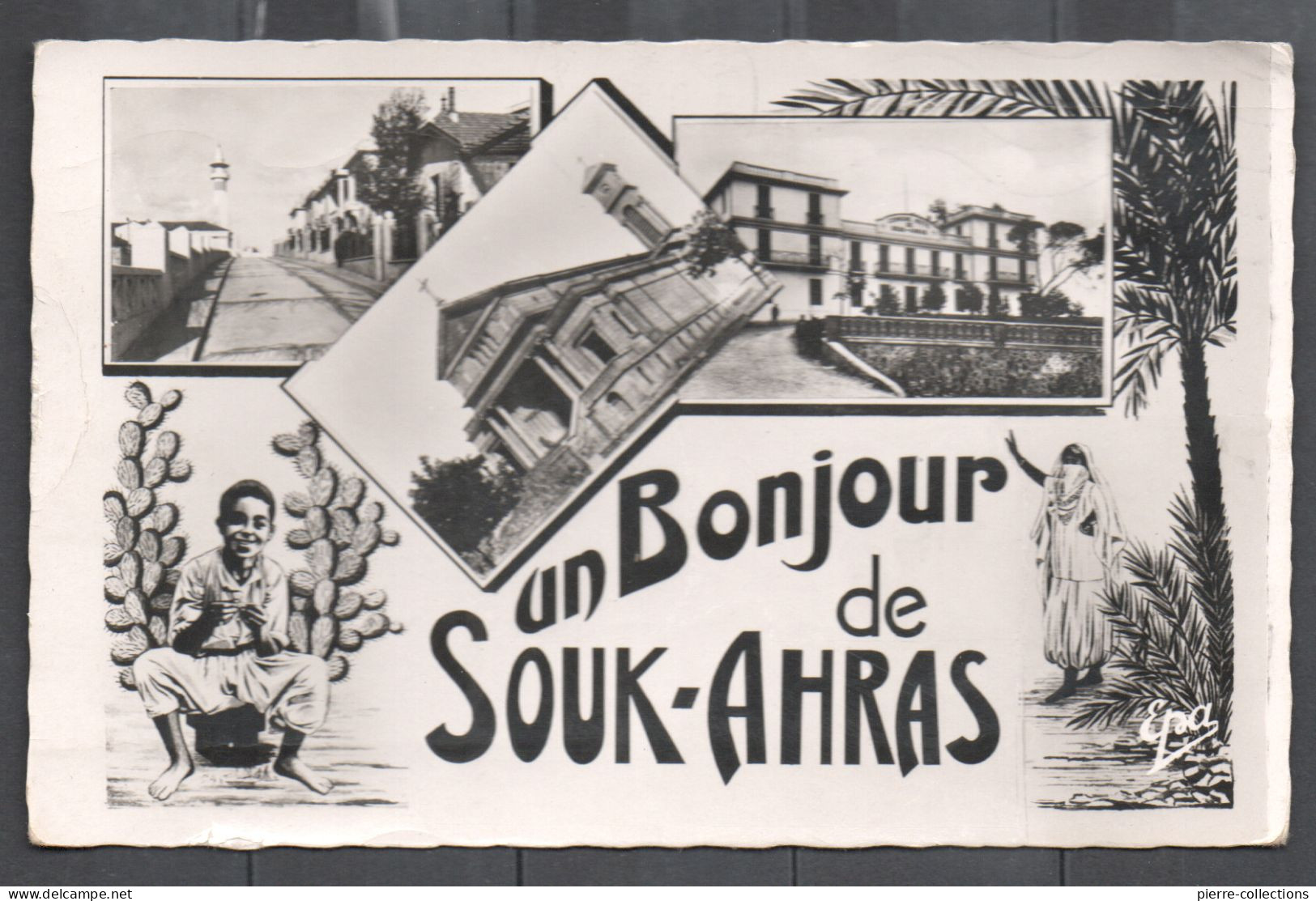 Souk-Ahras - Algérie - Carte Multivues - Un Bonjour De - Cachet "Poste Aux Armées AFN" En 1955 - Souk Ahras
