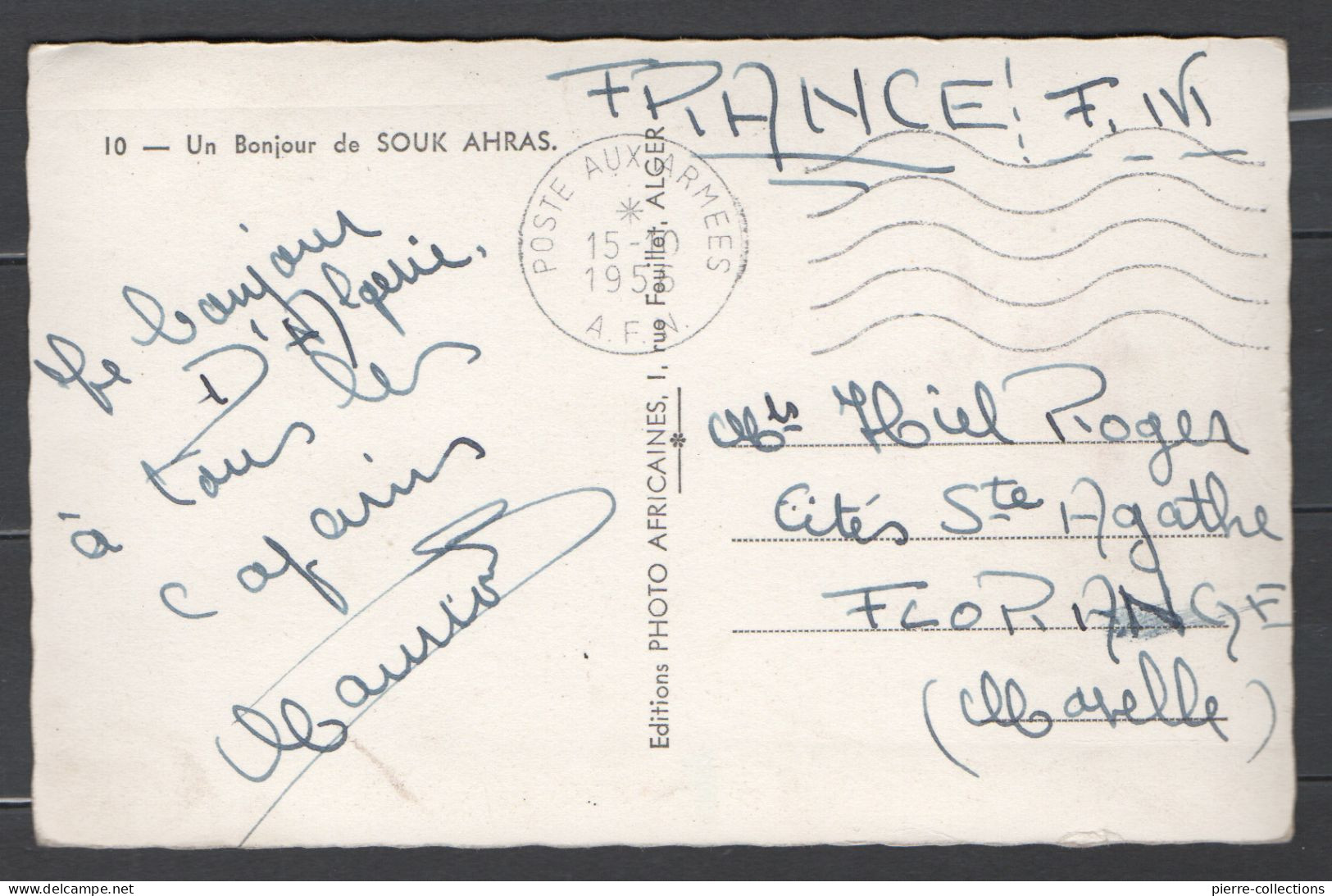 Souk-Ahras - Algérie - Carte Multivues - Un Bonjour De - Cachet "Poste Aux Armées AFN" En 1955 - Souk Ahras