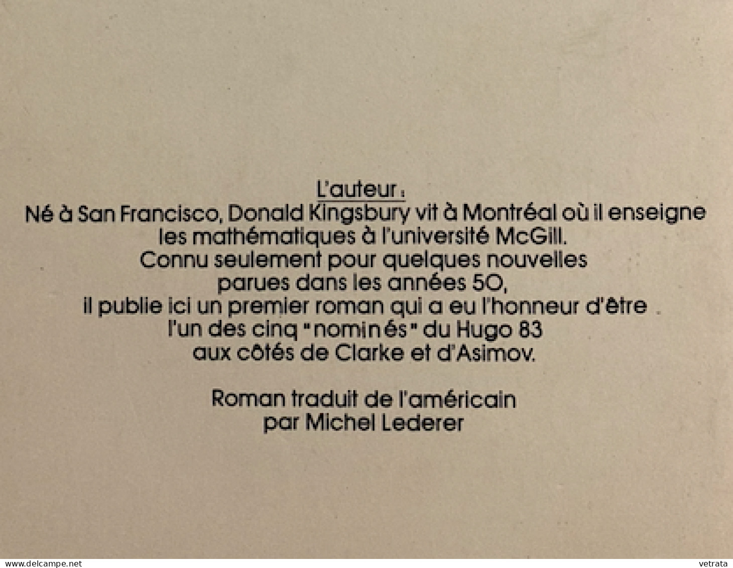 Donald Kingsbury : Parade Nuptiale (Denoël - 1983 -572 Pages - Exemplaire Destiné Aux Librairie Avant La Parution) - Denoël
