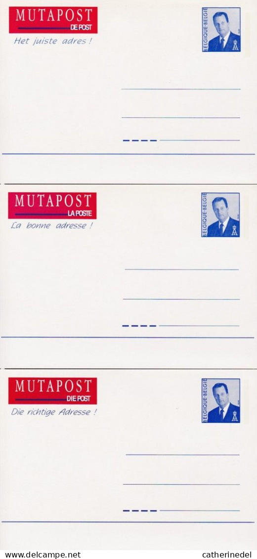 Année  1996 :  Cartes Avis De Changement D'adresse -  3 Langues - Avis Changement Adresse