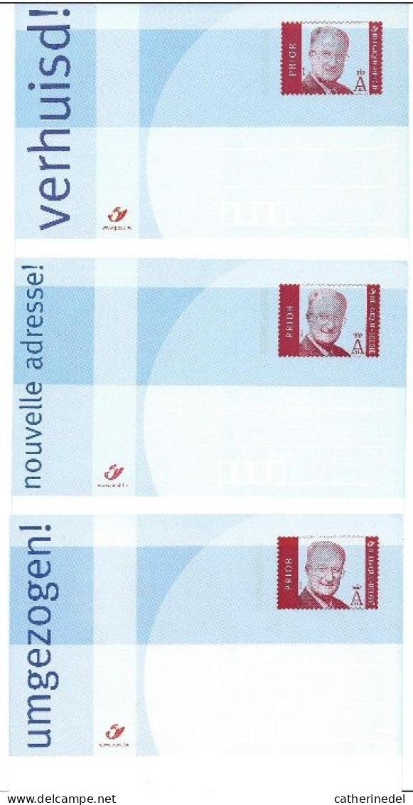 Année  2003 :  Cartes Avis De Changement D'adresse -  3 Langues - Addr. Chang.