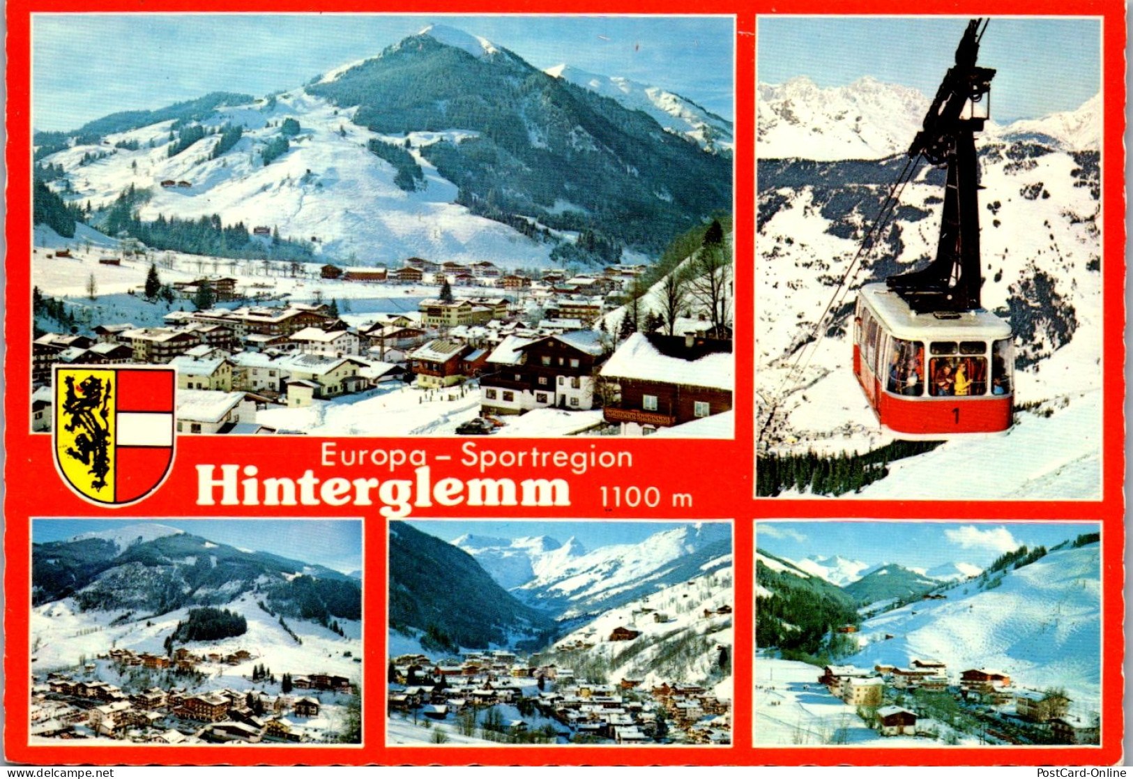 45307 - Salzburg - Hinterglemm , Zwölferkogel , Schattbergseilbahn , Mehrbildkarte - Gelaufen 1980 - Saalbach