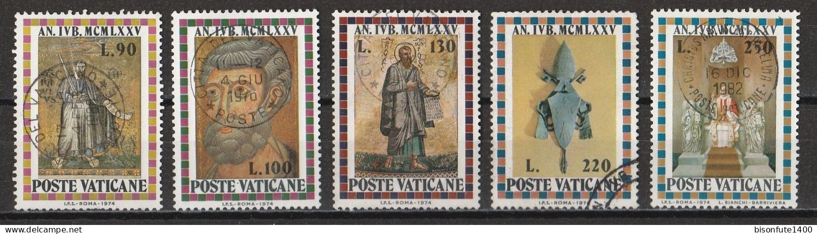 Vatican 1975 : Timbres Yvert & Tellier N° 582 - 583 - 584 - 585 - 586 - 587 - 588 - 589 - 590 - 591 Et 592 Oblitérés. - Gebruikt