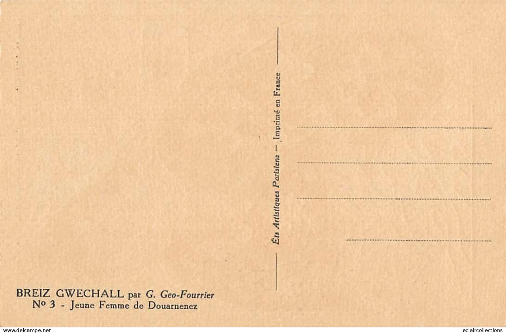 Illustrateur  . Géo Fourrier     Douarnenez        N°3 .   (voir Scan) - Fourrier, G.