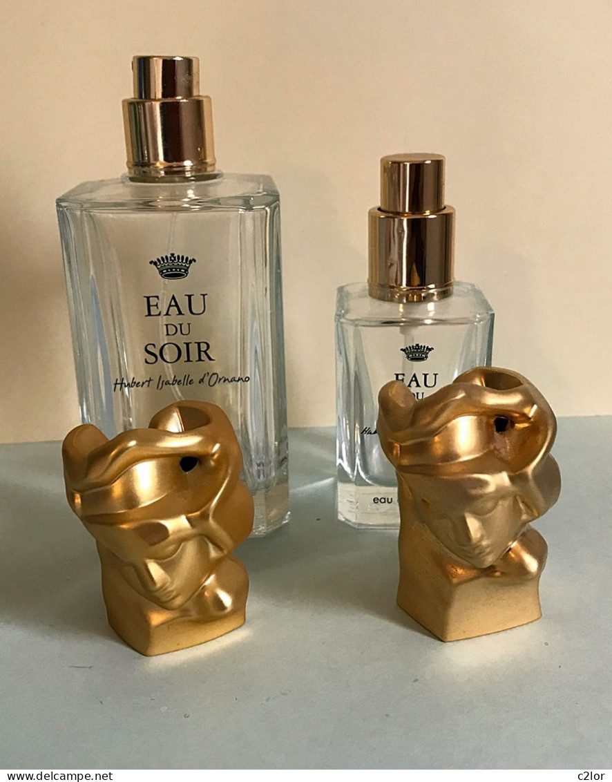 2 Flacons Spray " EAU DU SOIR " Hubert Isabelle D'ORNANO (Sisley) EDP 100 Et 30 Ml VIDES - Flacons (vides)