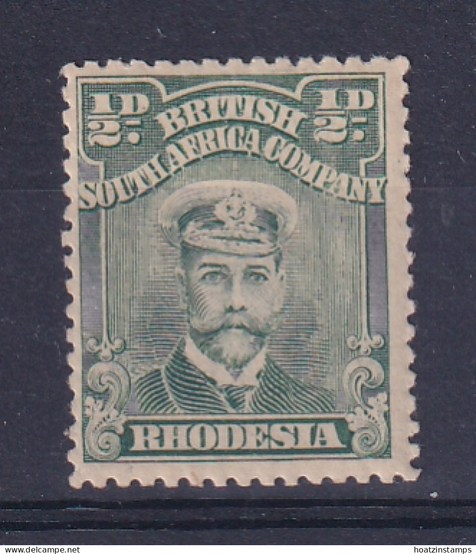 Rhodesia - BSAC: 1913/22   Admiral    SG187    ½d    Dull Deep Green     MH - Other & Unclassified